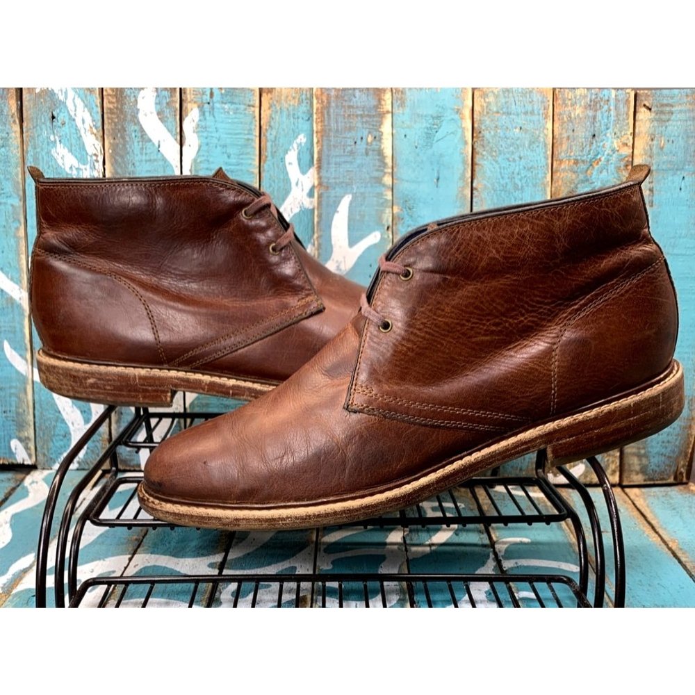 Cole Haan Grand.OS Mens size 12M Brown Leather Chukka Desert Ankle Boots C24298